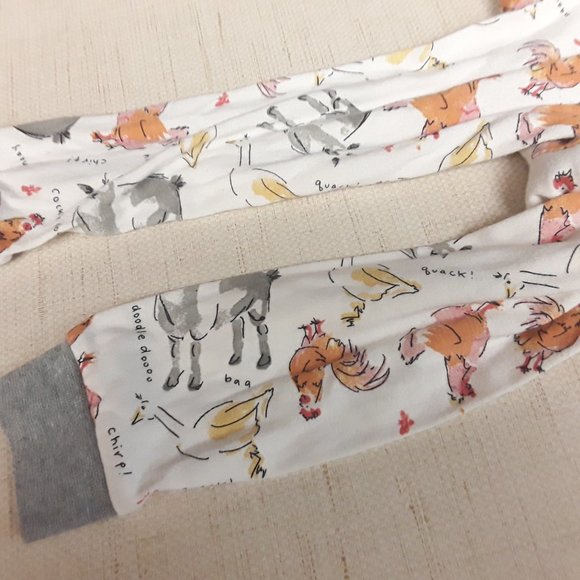 Bert's Bees Chicken Rooster Duck Cow leggings girls 6 - Picture 4 of 5